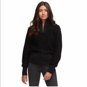 Basin + Range black sherpa 1/4 zip pullover - sz M